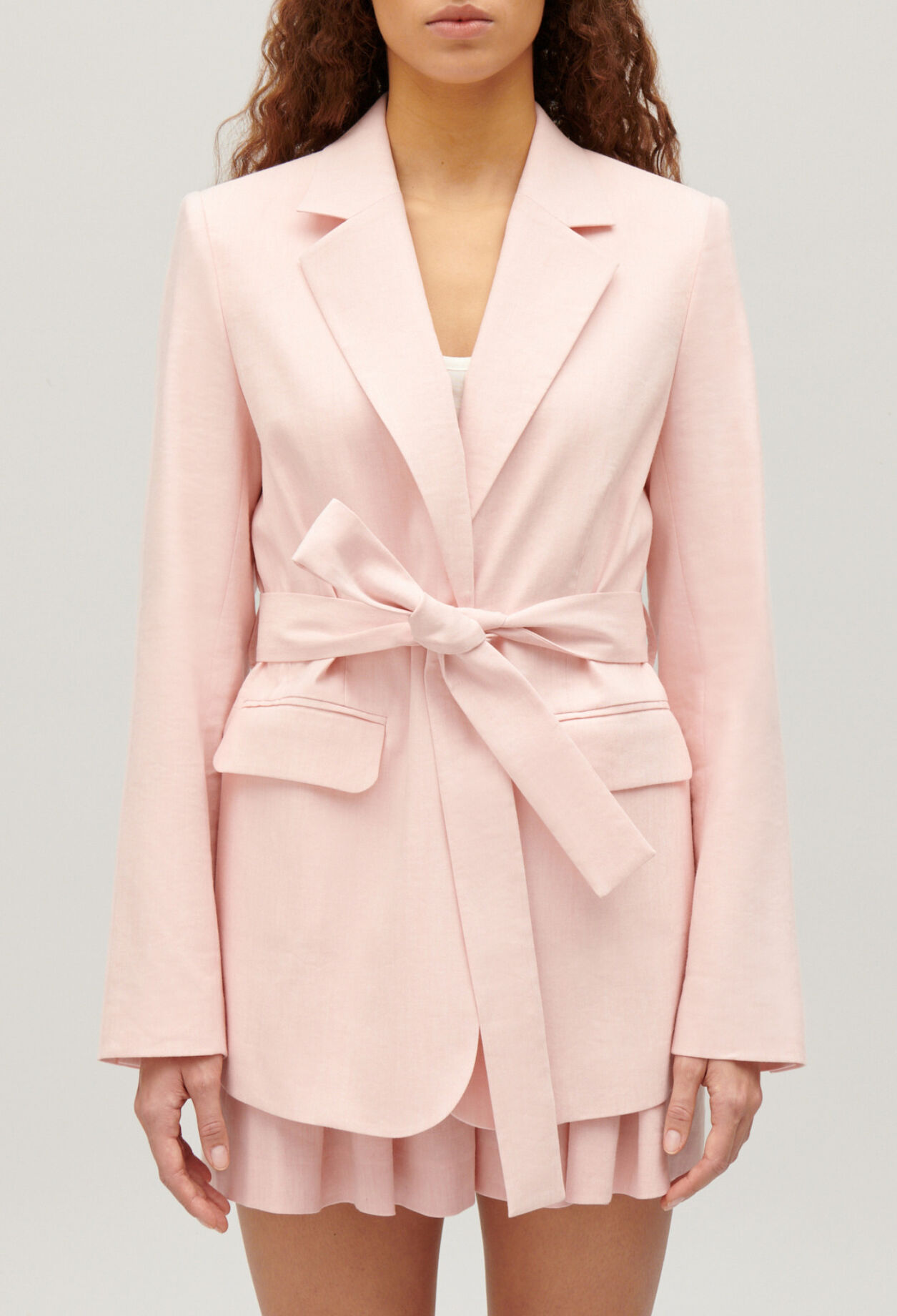 Chaqueta anudada rosa