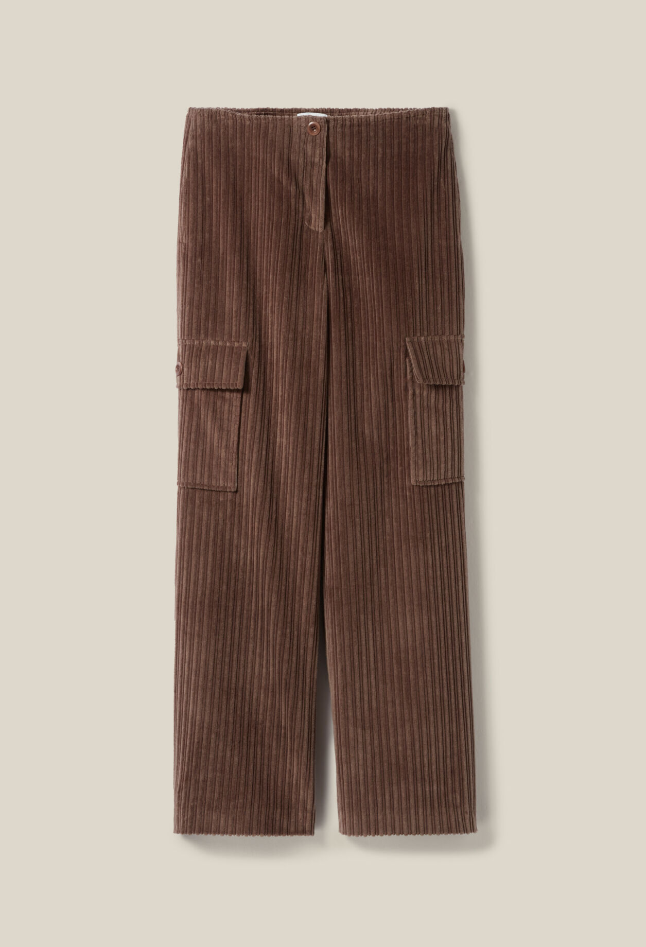 Pantalón cargo ancho de pana