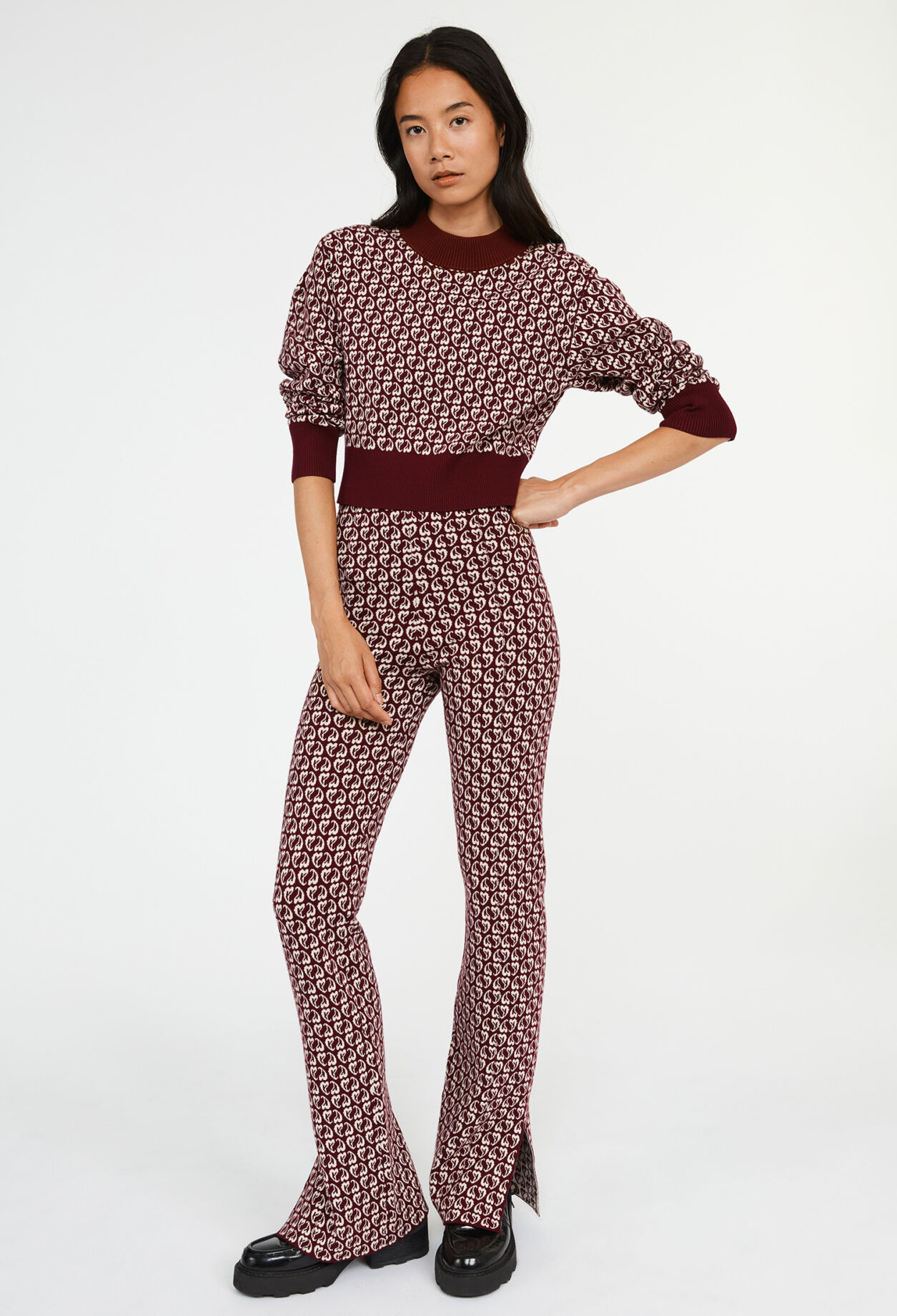 Jersey dos tonos de punto jacquard