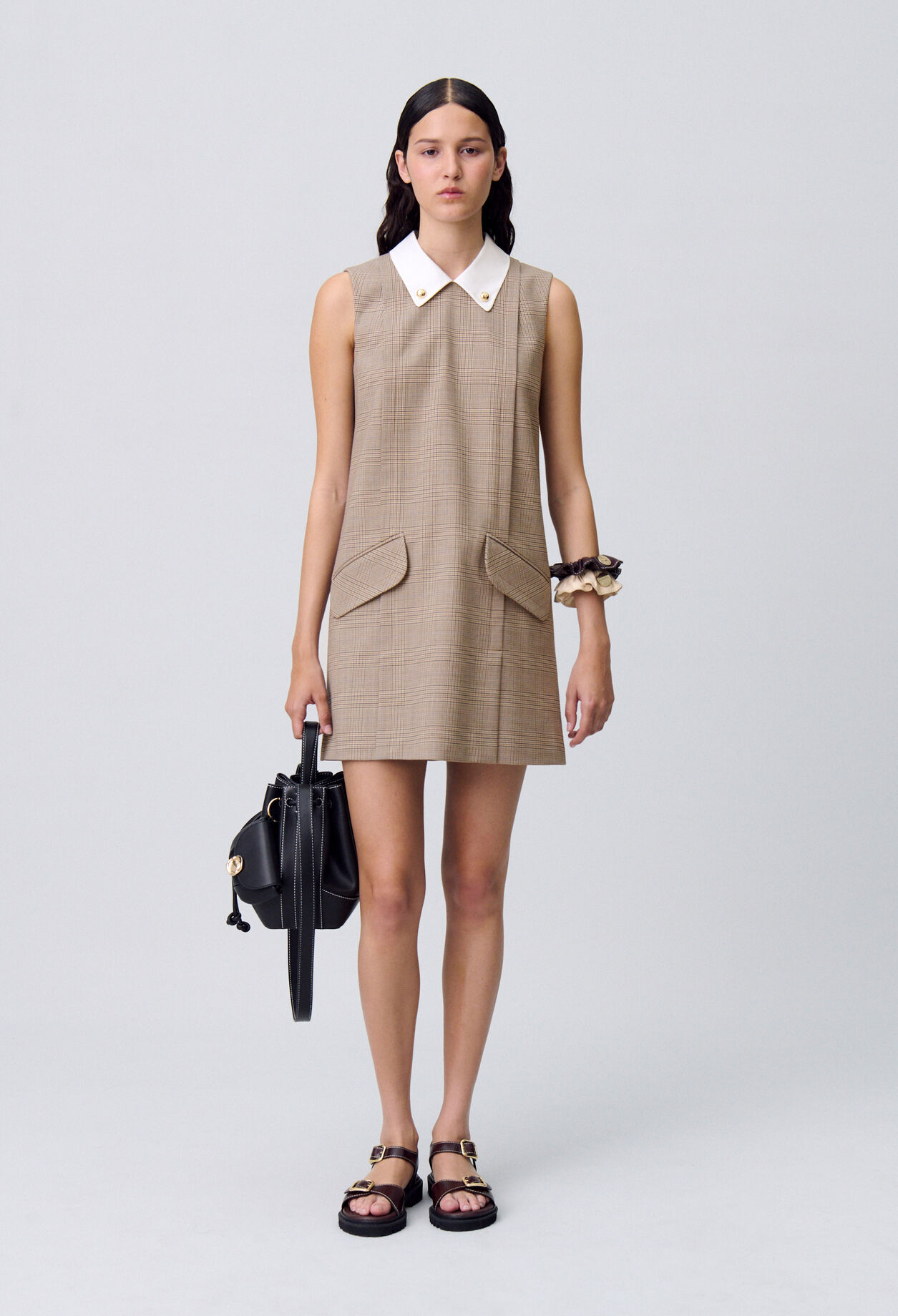 Vestido corto de cuadros