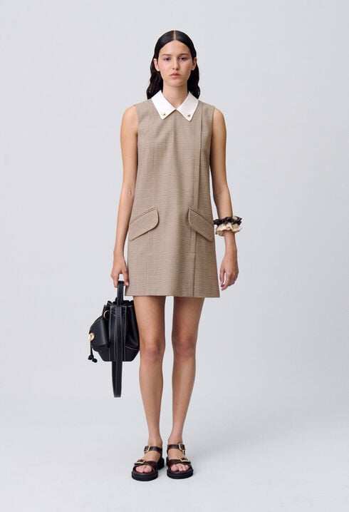 Vestido corto de cuadros
