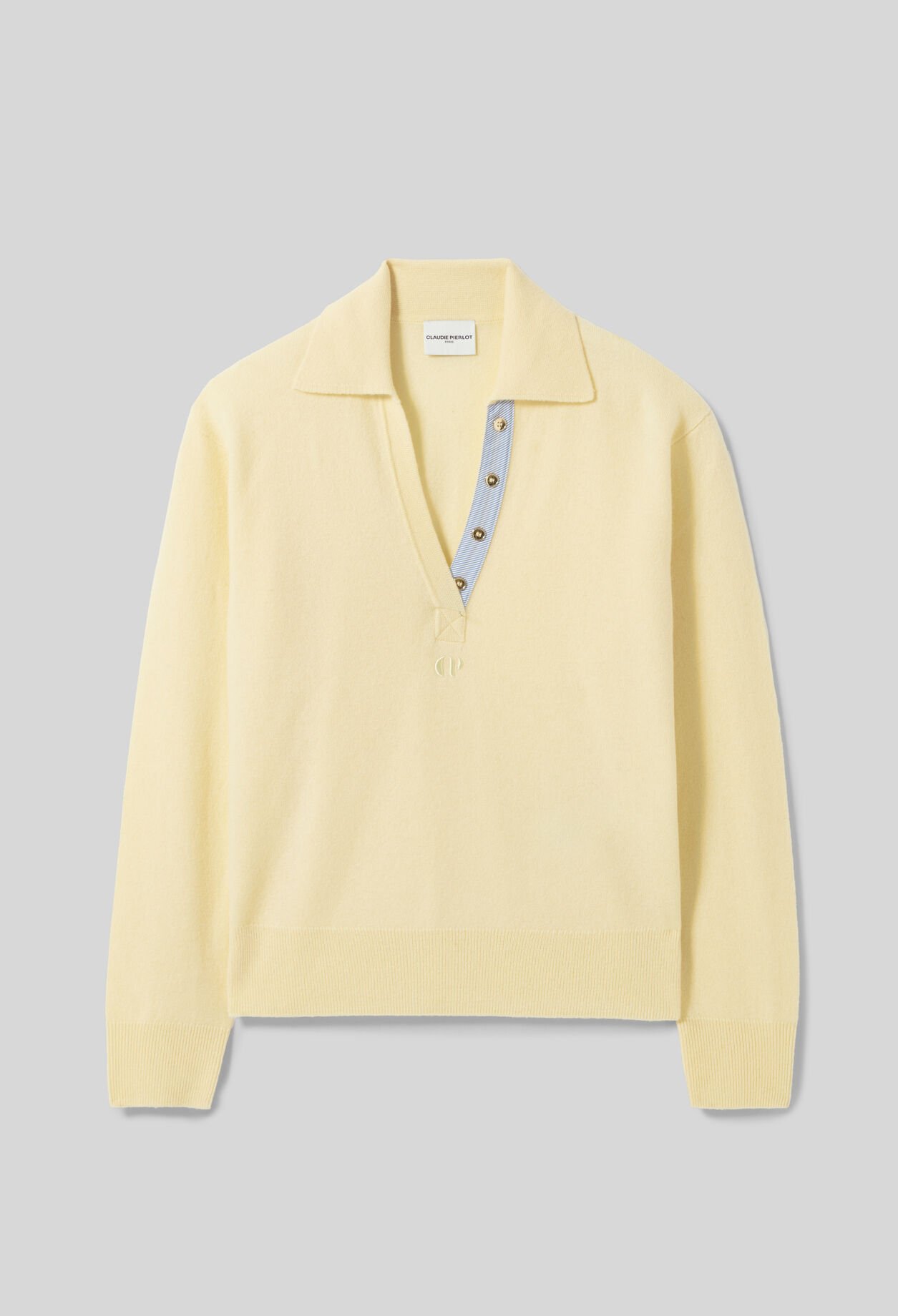Jersey de lana con cuello de polo