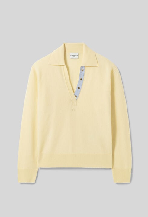 Jersey de lana con cuello de polo