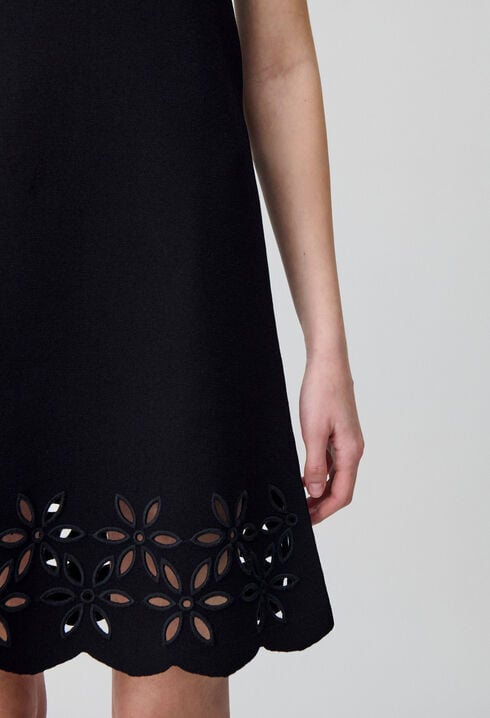 Vestido corto de punto fino