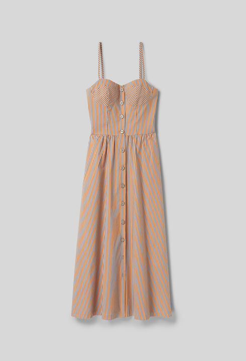 Vestido largo a rayas