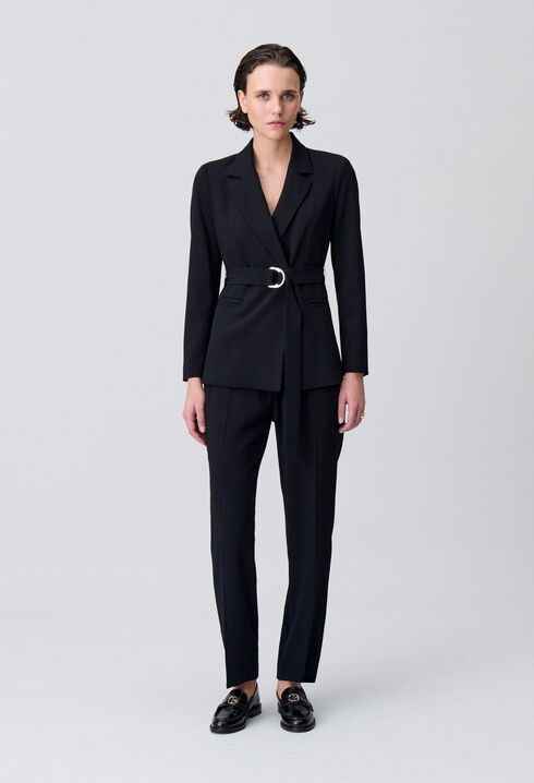 Pantalones de traje liso