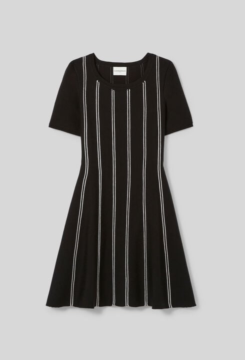 Vestido corto de punto patinadora