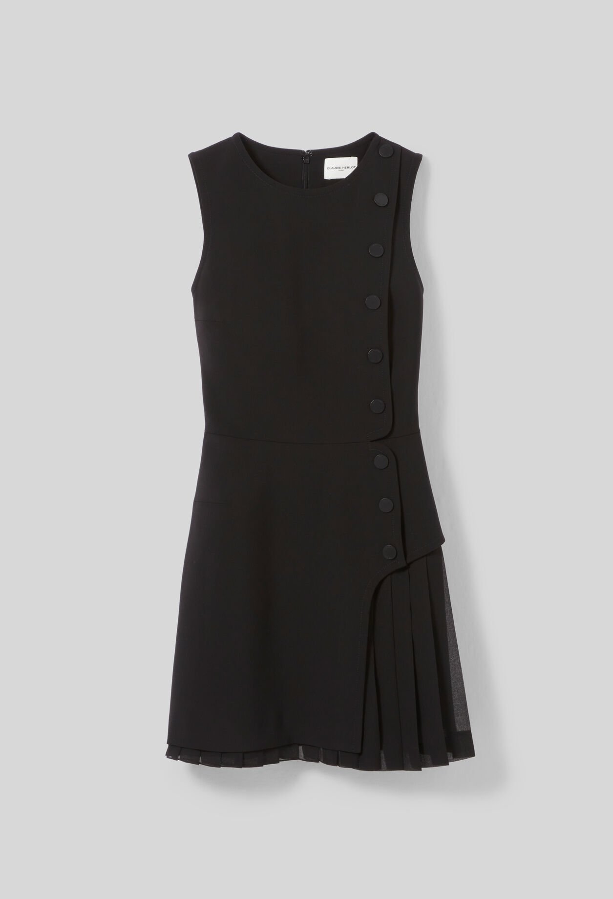Vestido corto plisado