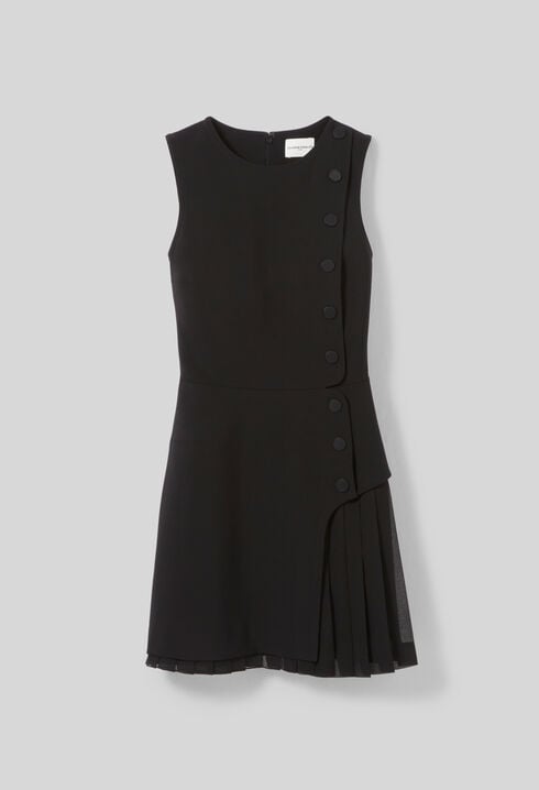 Vestido corto plisado