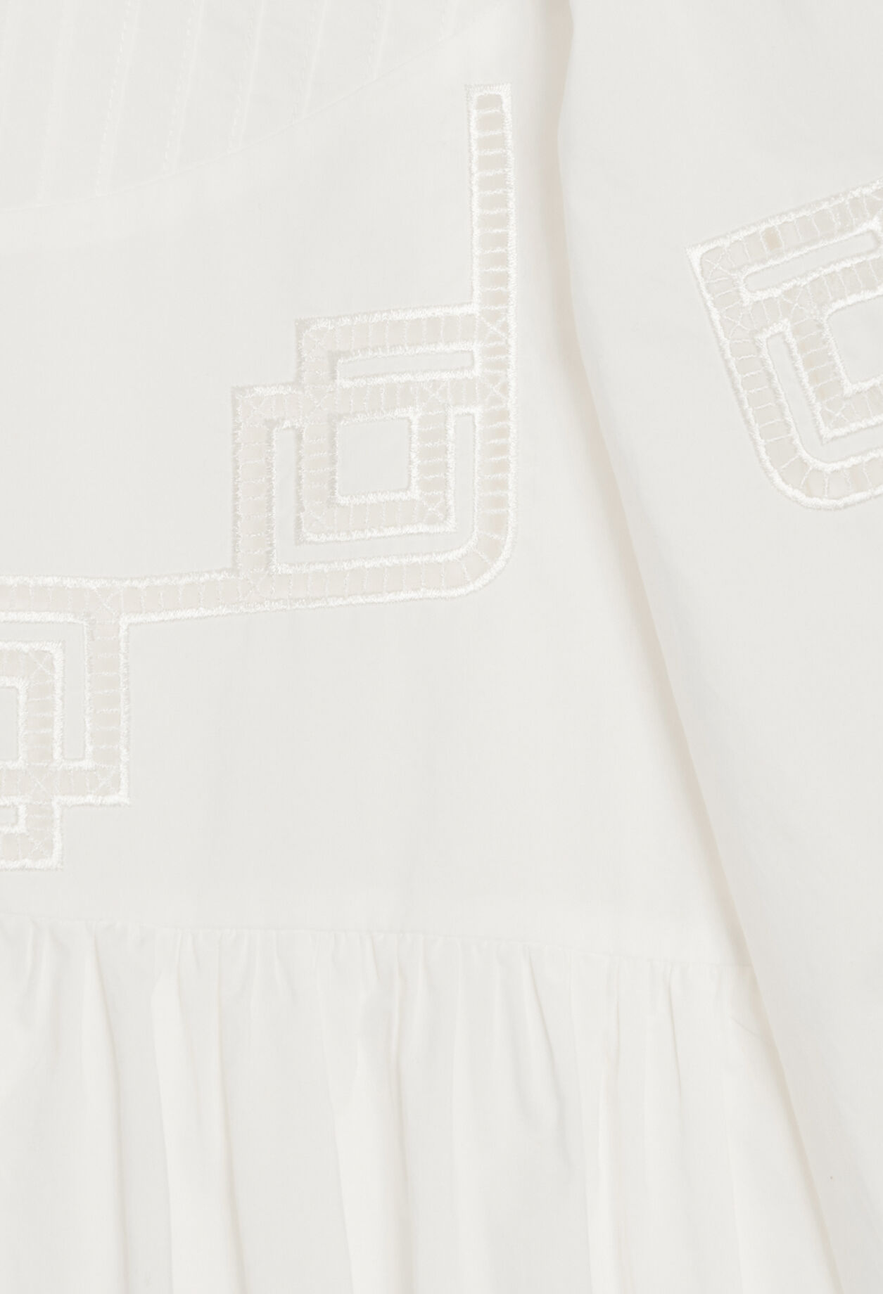 Vestido corto algodón bordado blanco