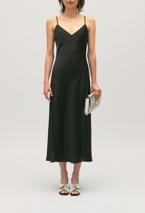Vestido midi picardías negro 