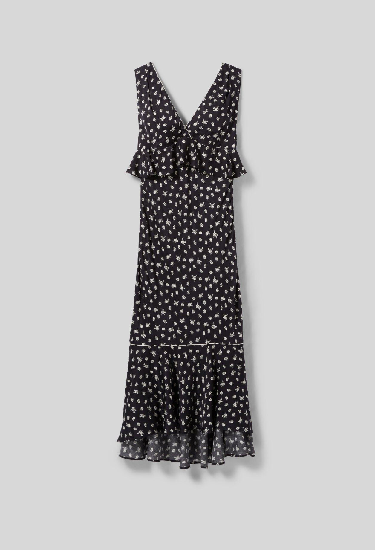 Vestido largo con volantes