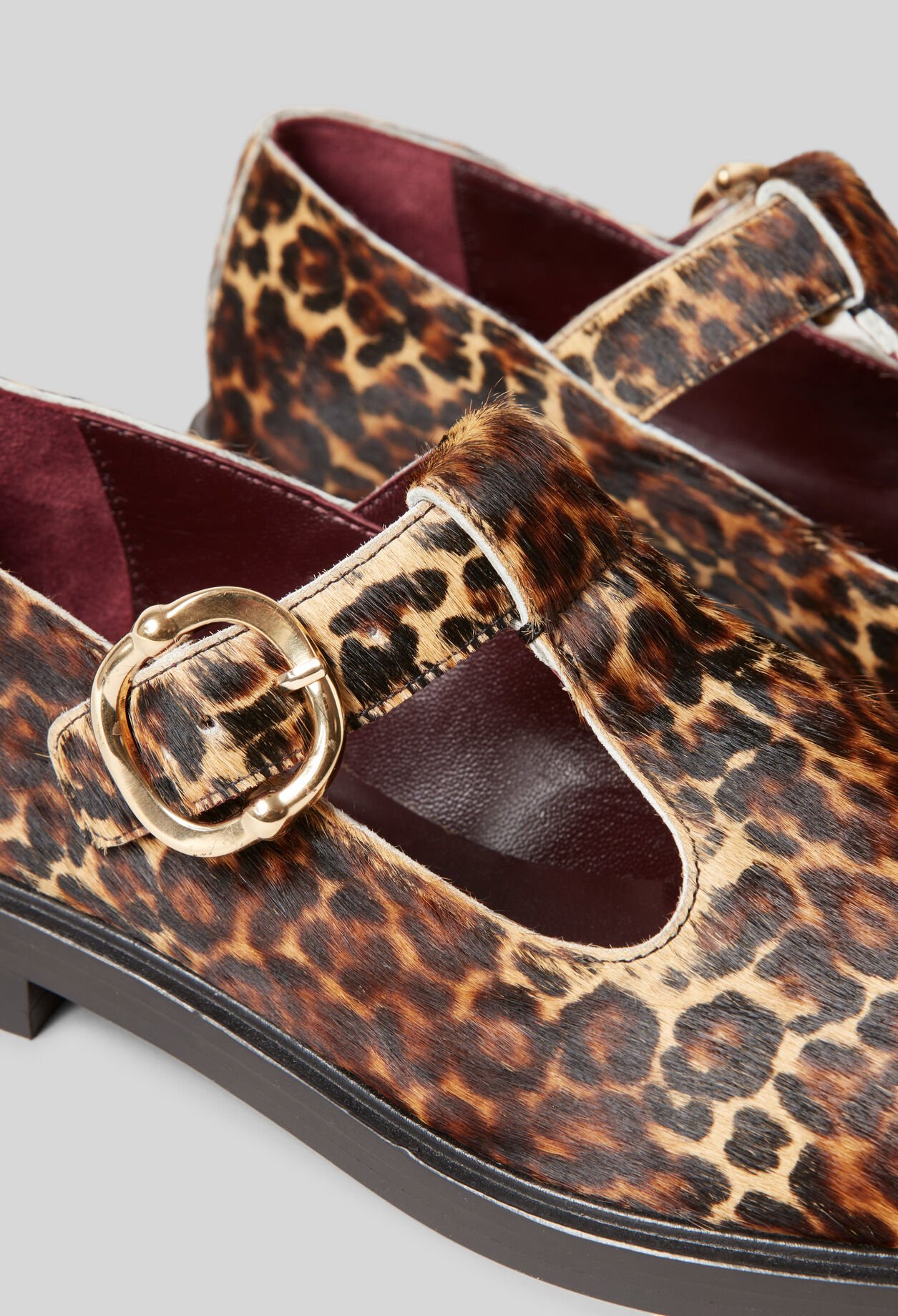 Babies de cuero estampado leopardo