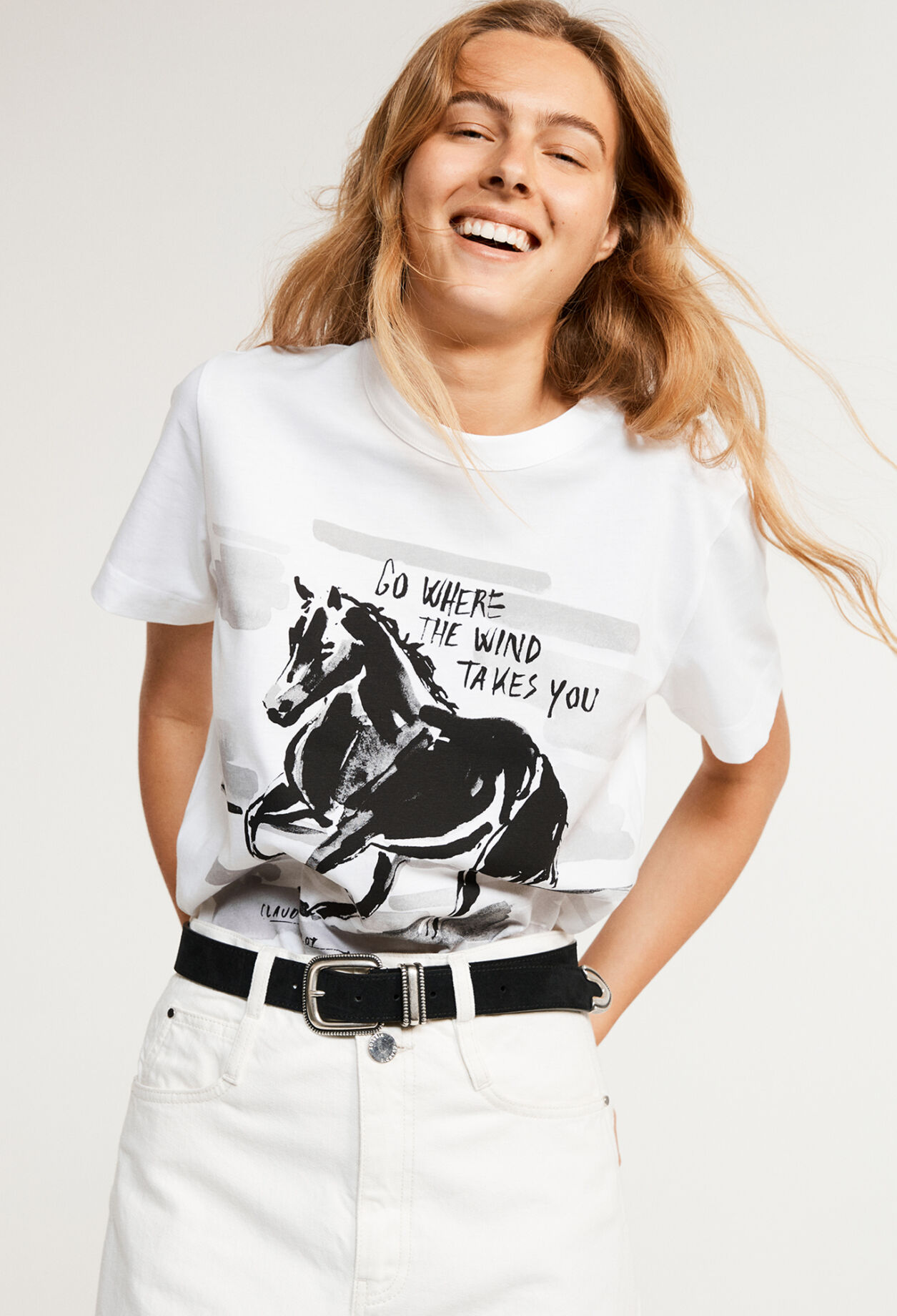 Camiseta estampada de algodón bio