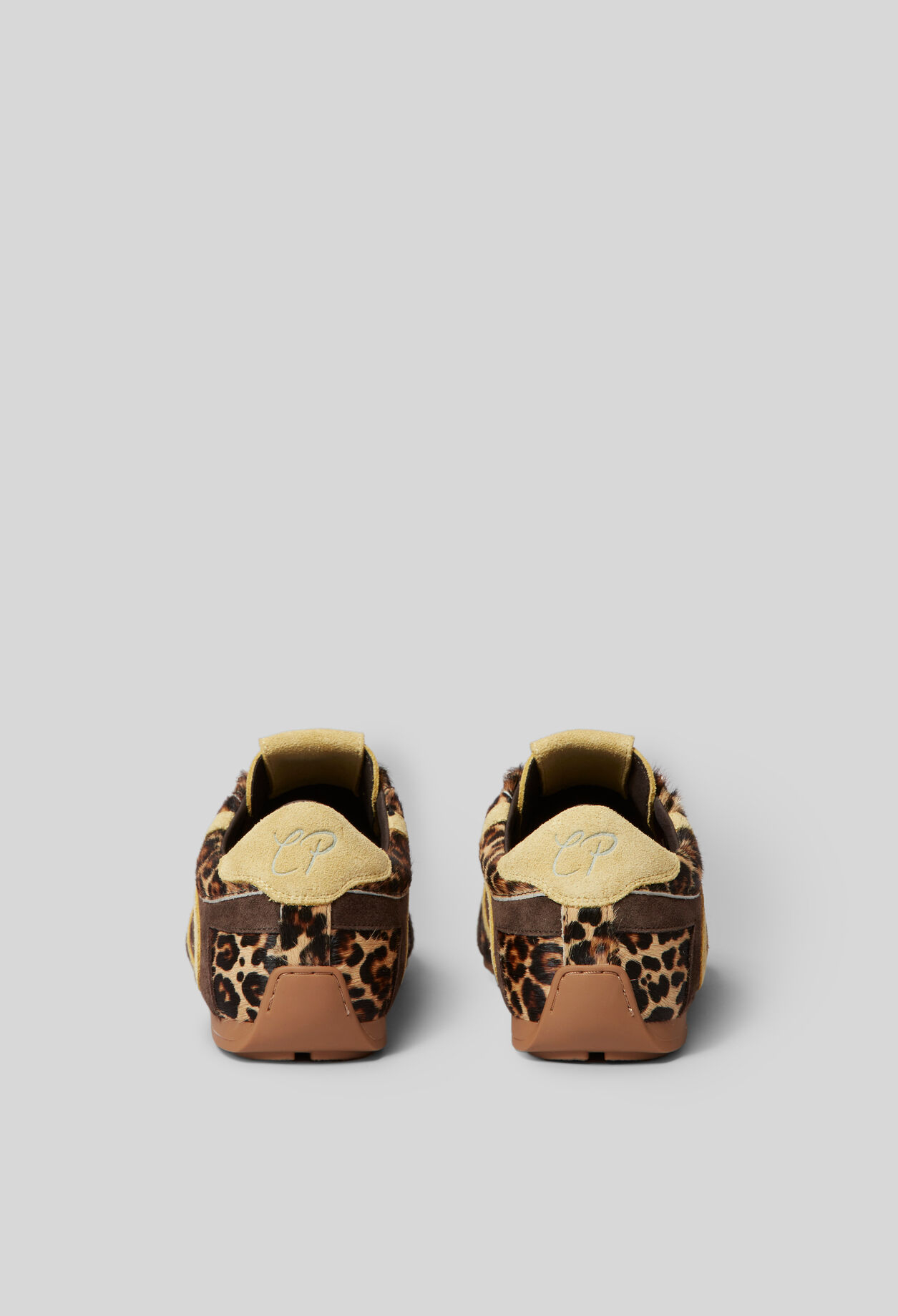 Zapatillas de cuero leopardo