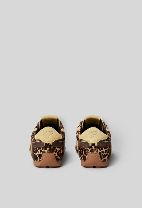 Zapatillas de cuero leopardo