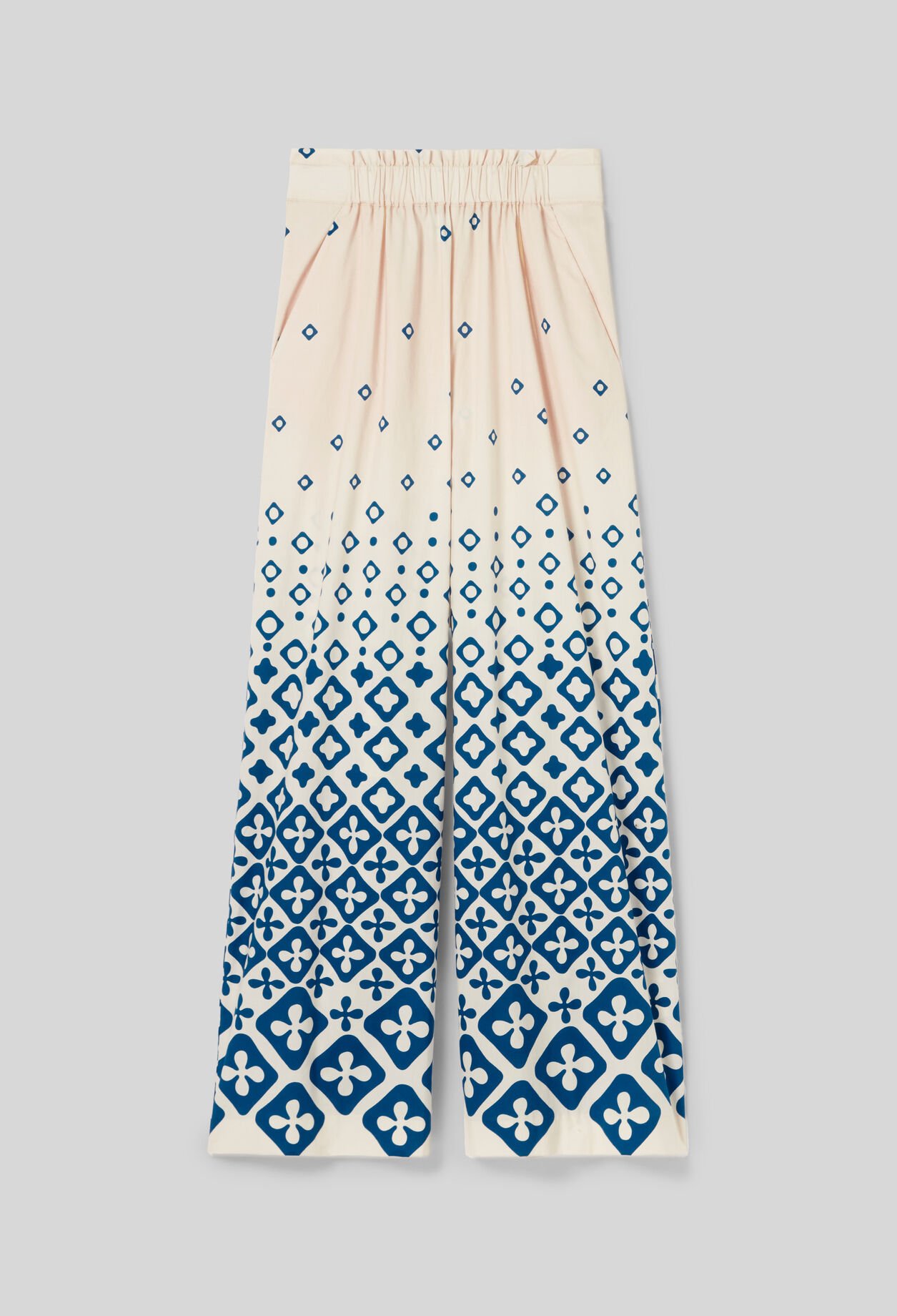 Pantalón ancho fluido estampado