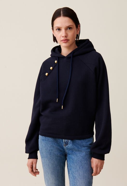 Sudadera con capucha azul marino