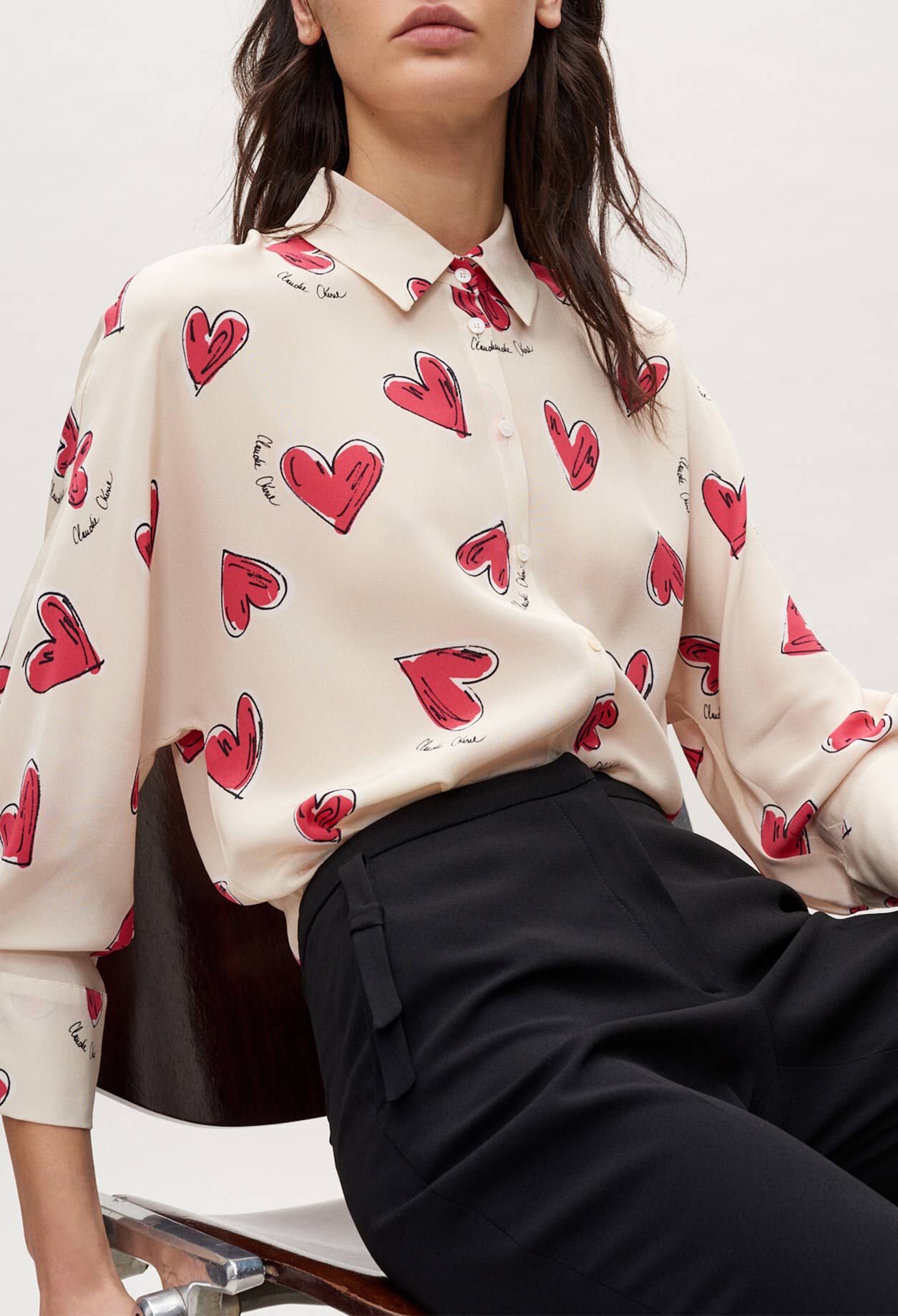 Camisa suelta estampada