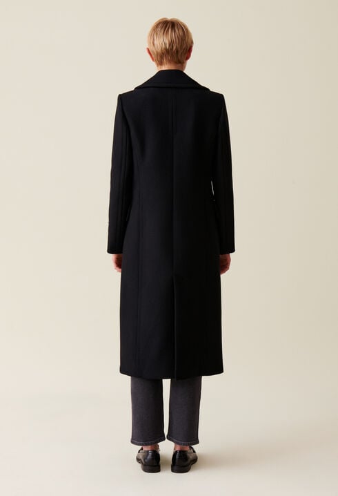 Abrigo largo de cuello cruzado