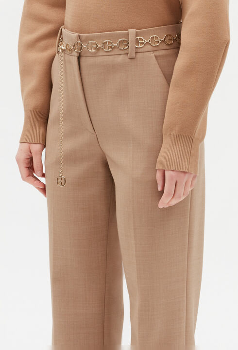 Pantalón de traje en beige