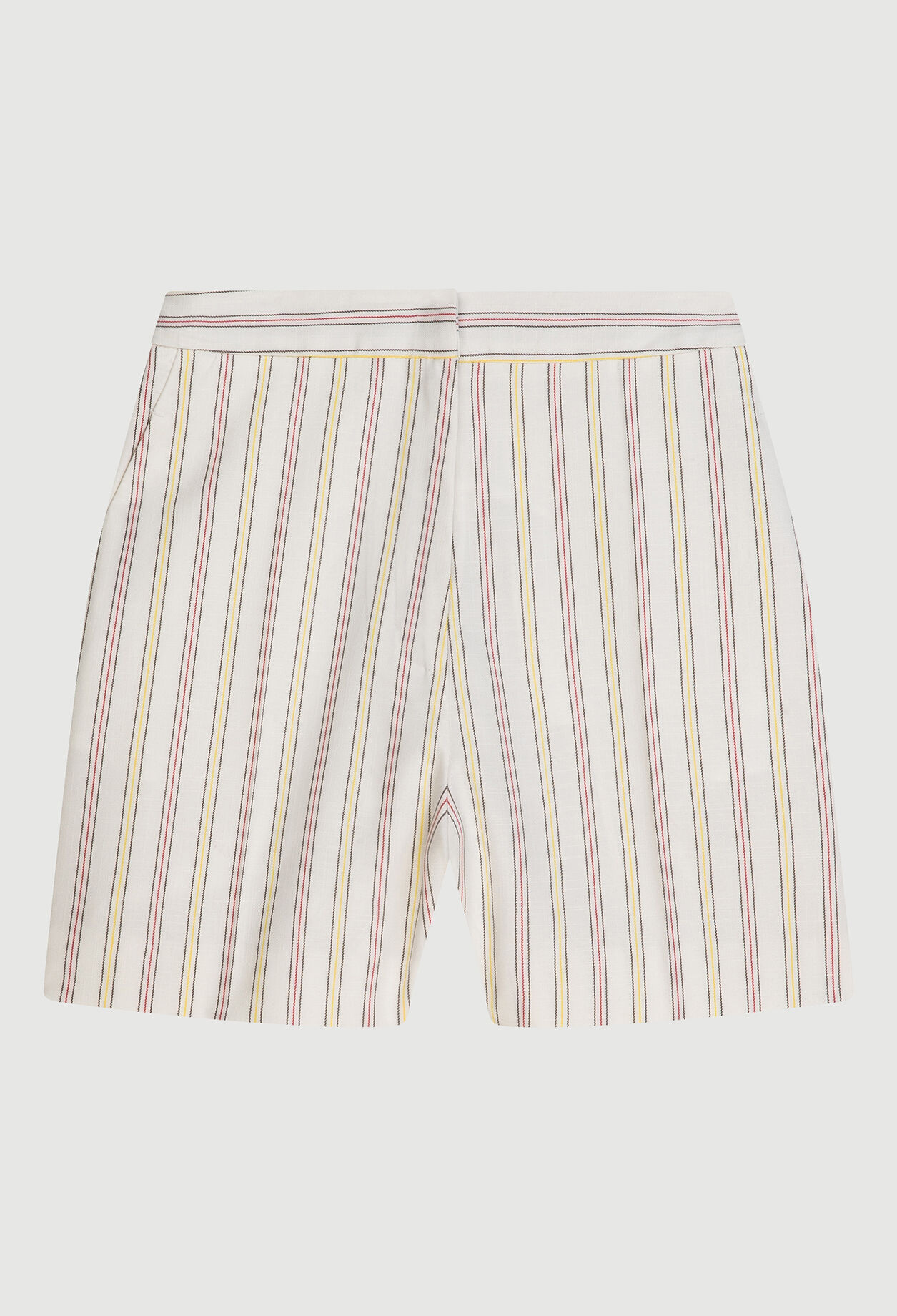 Shorts de talle alto de rayas