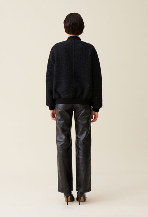 Bomber tweed negro