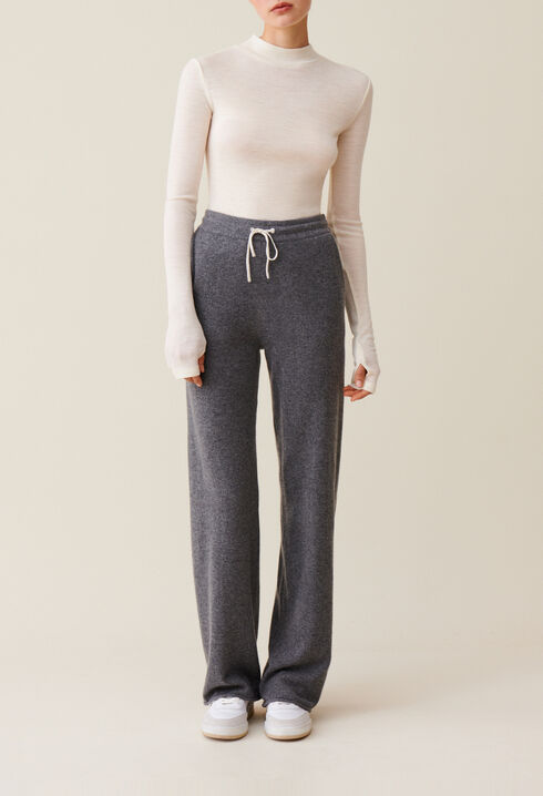 Pantal&oacute;n fluido gris de cachemir
