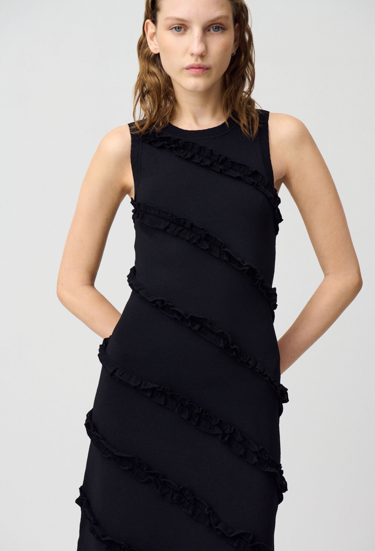 Vestido largo de punto fino