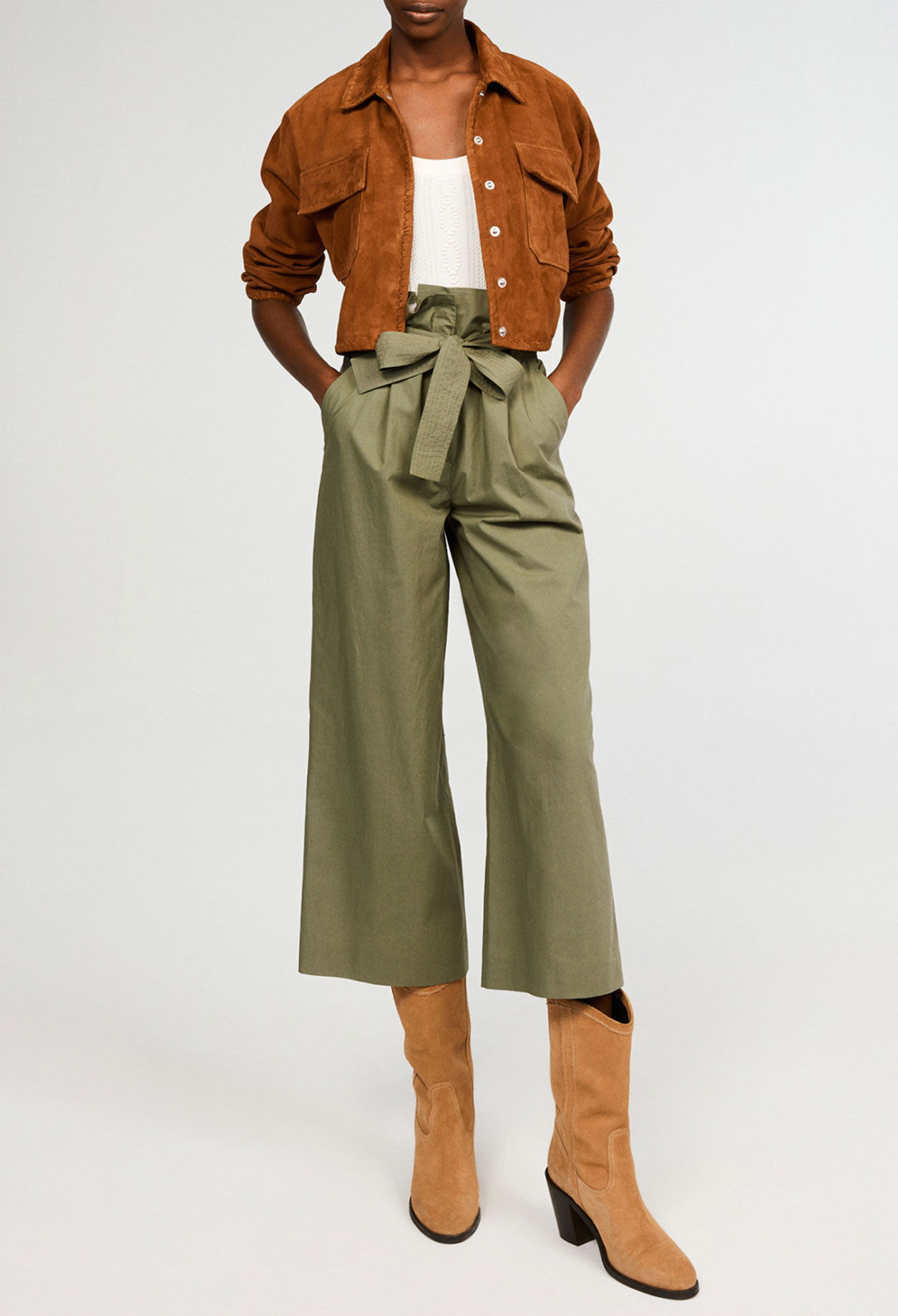 Pantalón acampanado de algodón bio