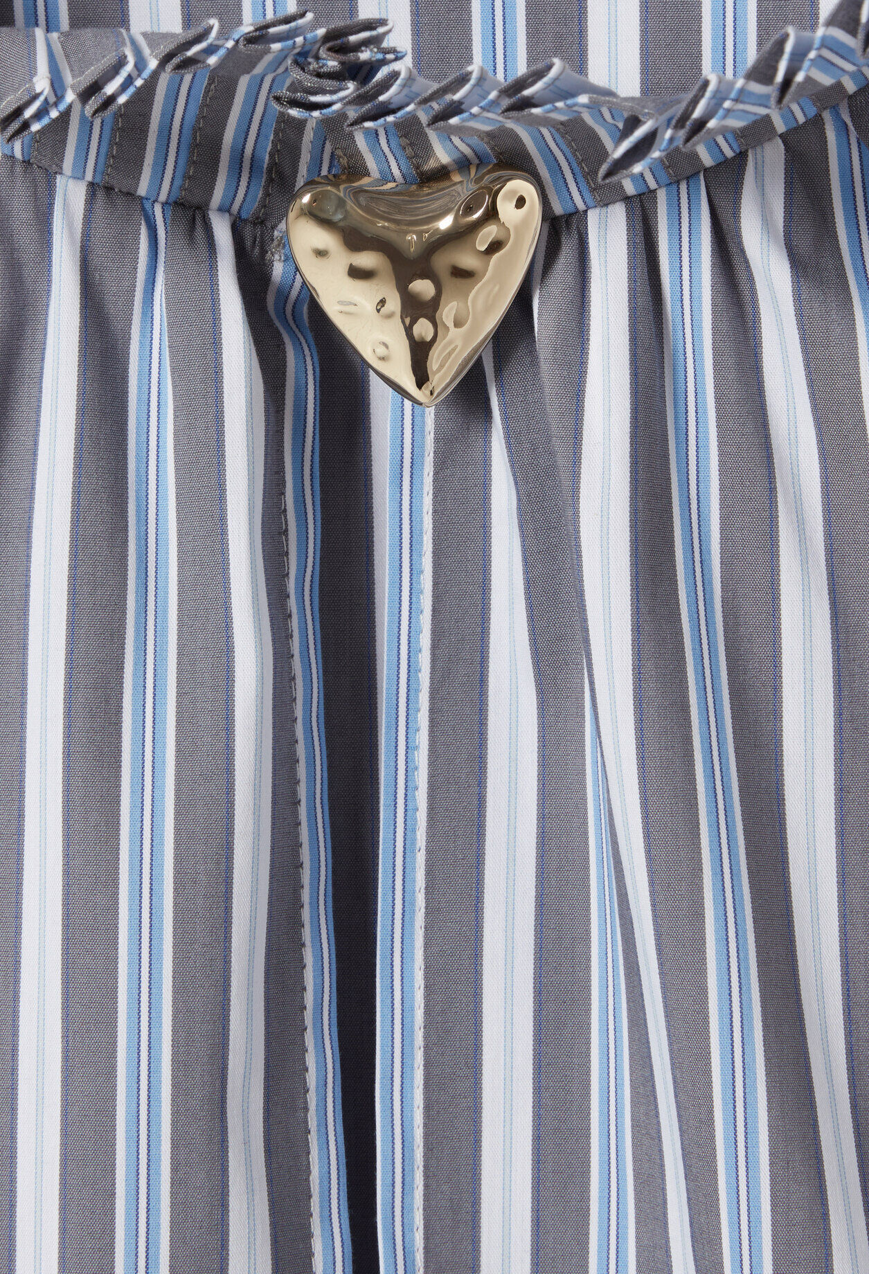 Blusa de rayas cuello victoriano