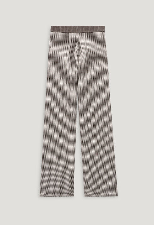 Pantalón de punto jacquard bicolor