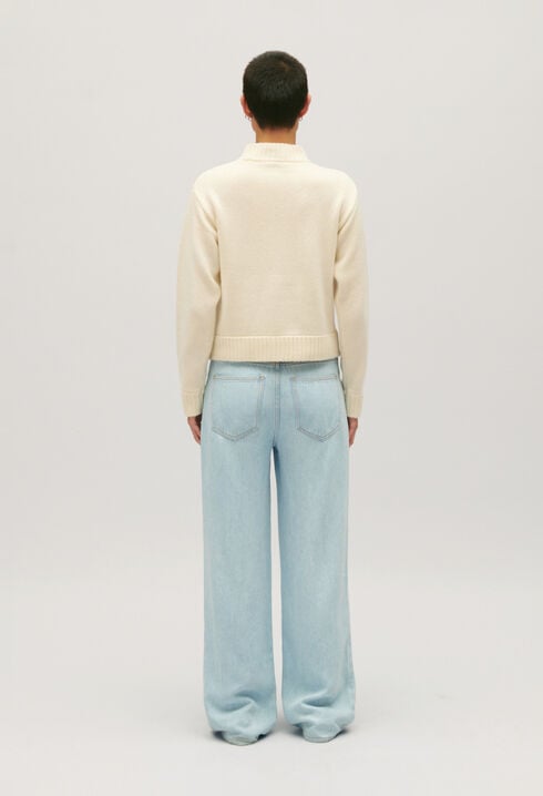 Cárdigan corto de punto grueso