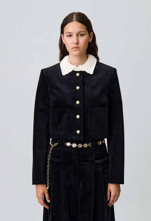 Chaqueta corta de terciopelo