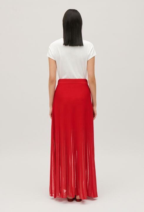 Falda larga de punto