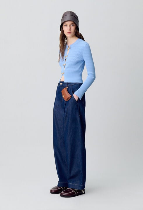 Jersey de punto fino con lazos