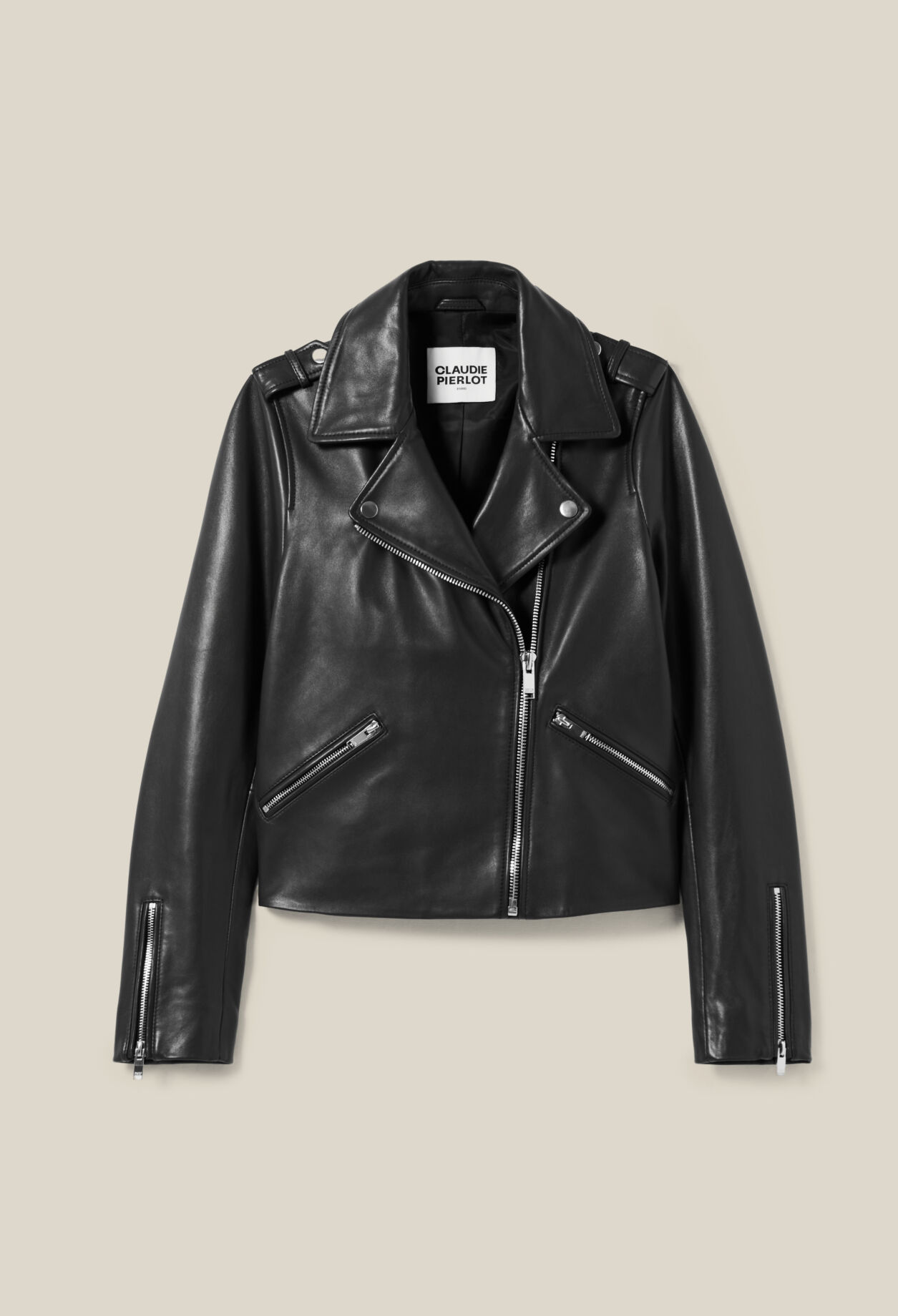 Chaqueta de piel lisa