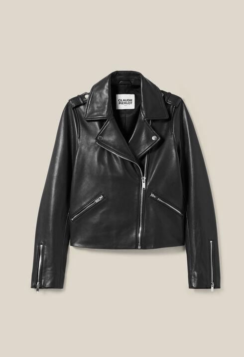 Chaqueta de piel lisa