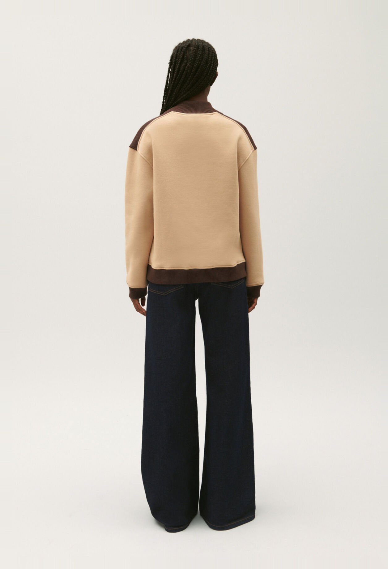 Sudadera oversize de dos colores