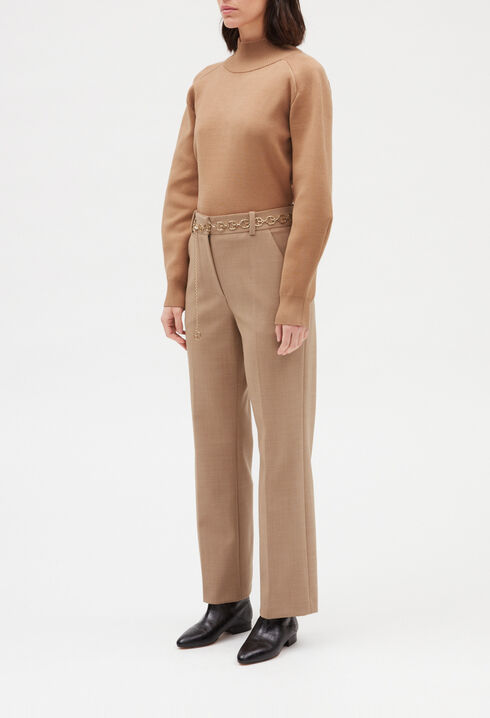 Pantalón de traje en beige