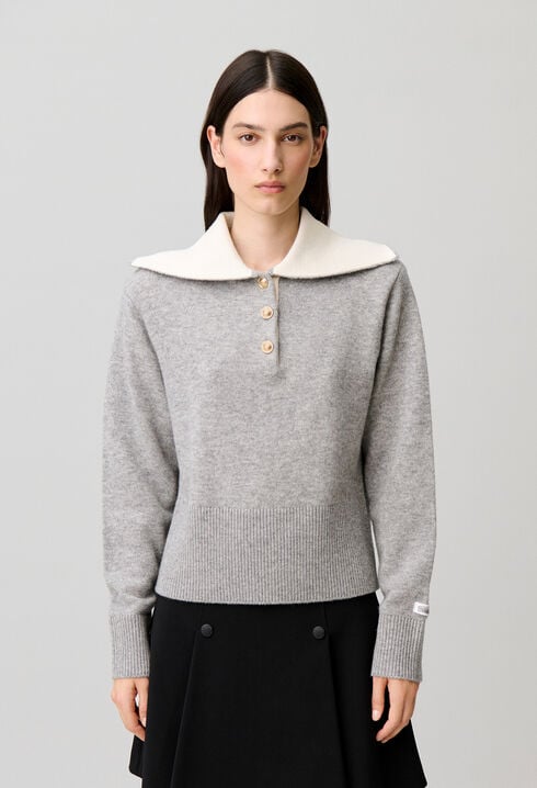 Jersey de lana cuello camionero