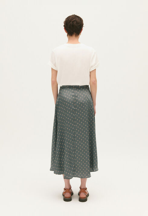 Falda midi estampada