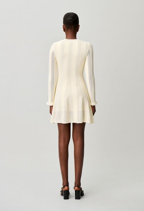 Vestido corto de punto skater