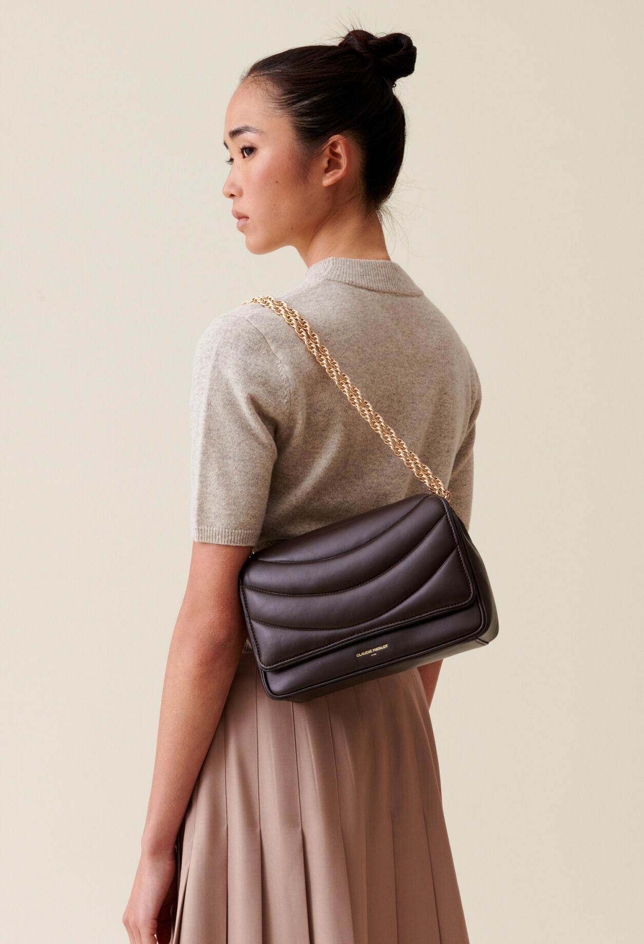 Bolso Alba de cuero acolchado