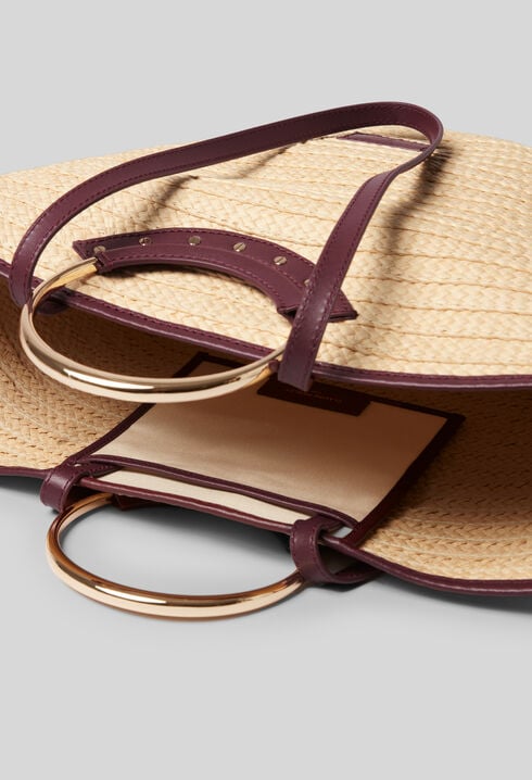 Bolso de rafia con asas trenzadas