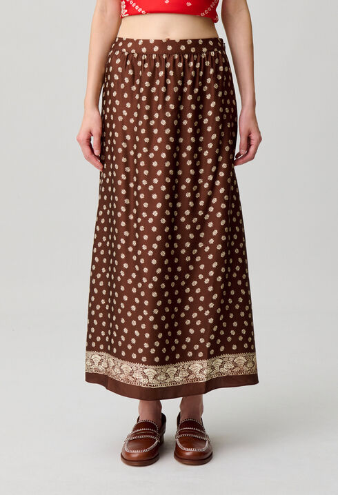 Falda estampada fluida