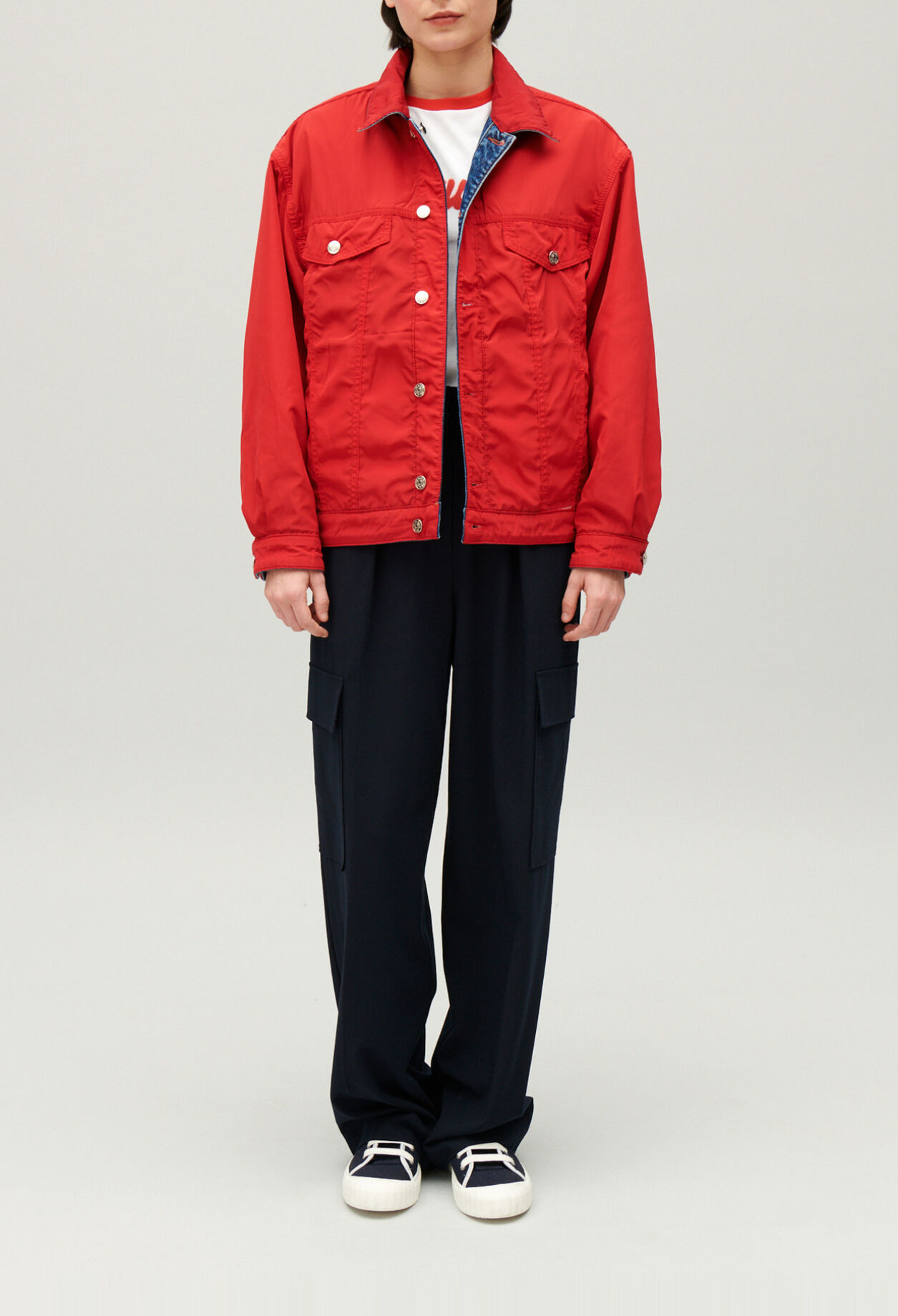 Chaqueta oversize vaquera reversible