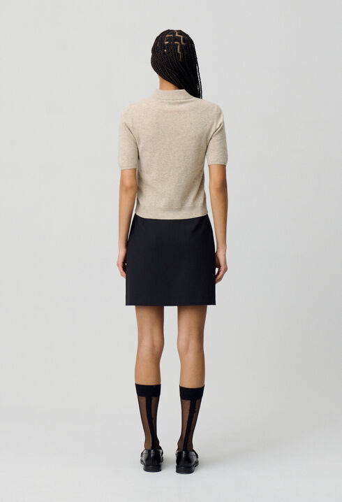 Jersey de lana cuello alto
