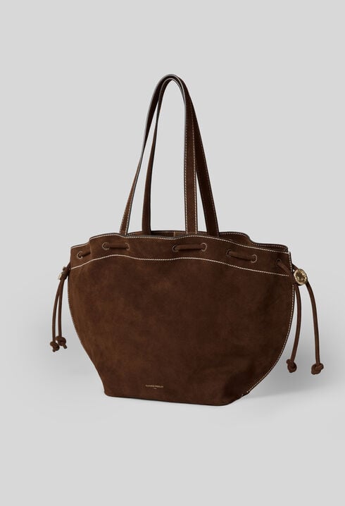Bolso tote de cuero de ante