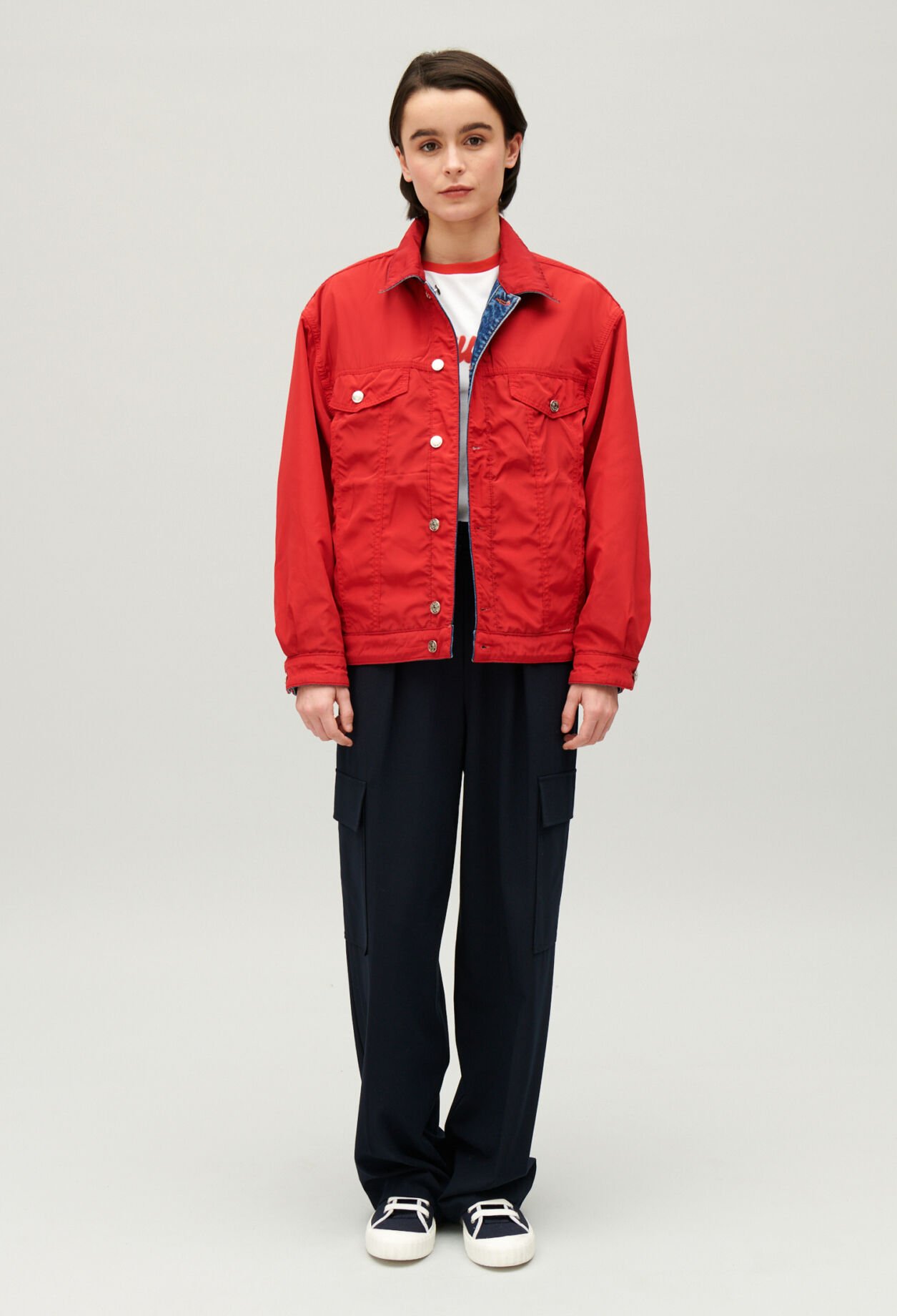 Chaqueta oversize vaquera reversible